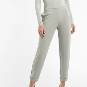 NWT Express Brushed Sage High Waisted Supersoft Double Knit Cuffed Joggers SZ XL
